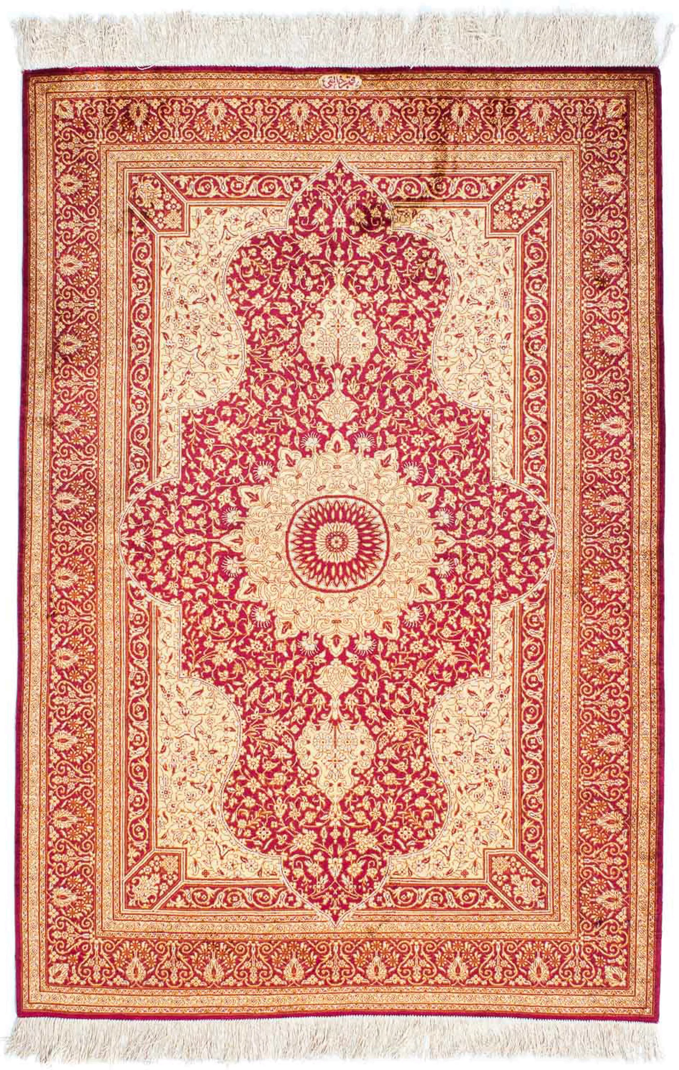 morgenland Orientteppich »Perser - Ghom - 150 x 98 cm - dunkelrot«, rechtec günstig online kaufen