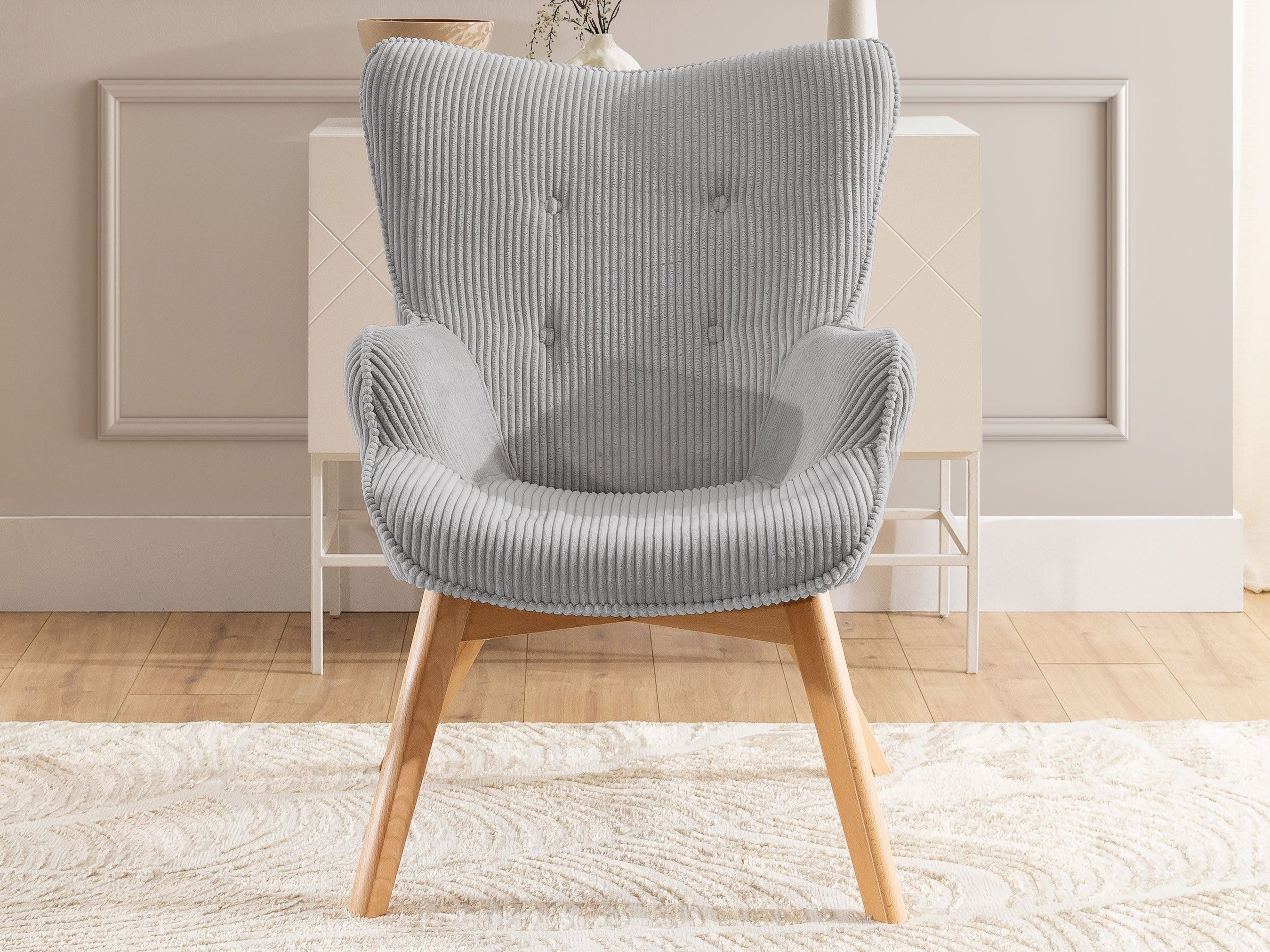 S-Style Möbel Loungesessel Lenari aus Cordstoff günstig online kaufen