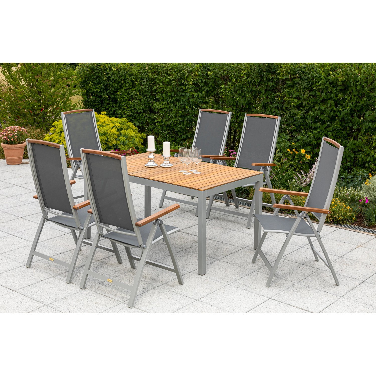 Merxx Siena Set 7-tlg. Gartentisch 150 x 90 cm günstig online kaufen