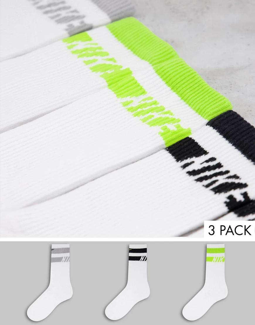 Nike Training – Everyday – Gepolsterte Socken im Multipack in Grau, Schwarz günstig online kaufen