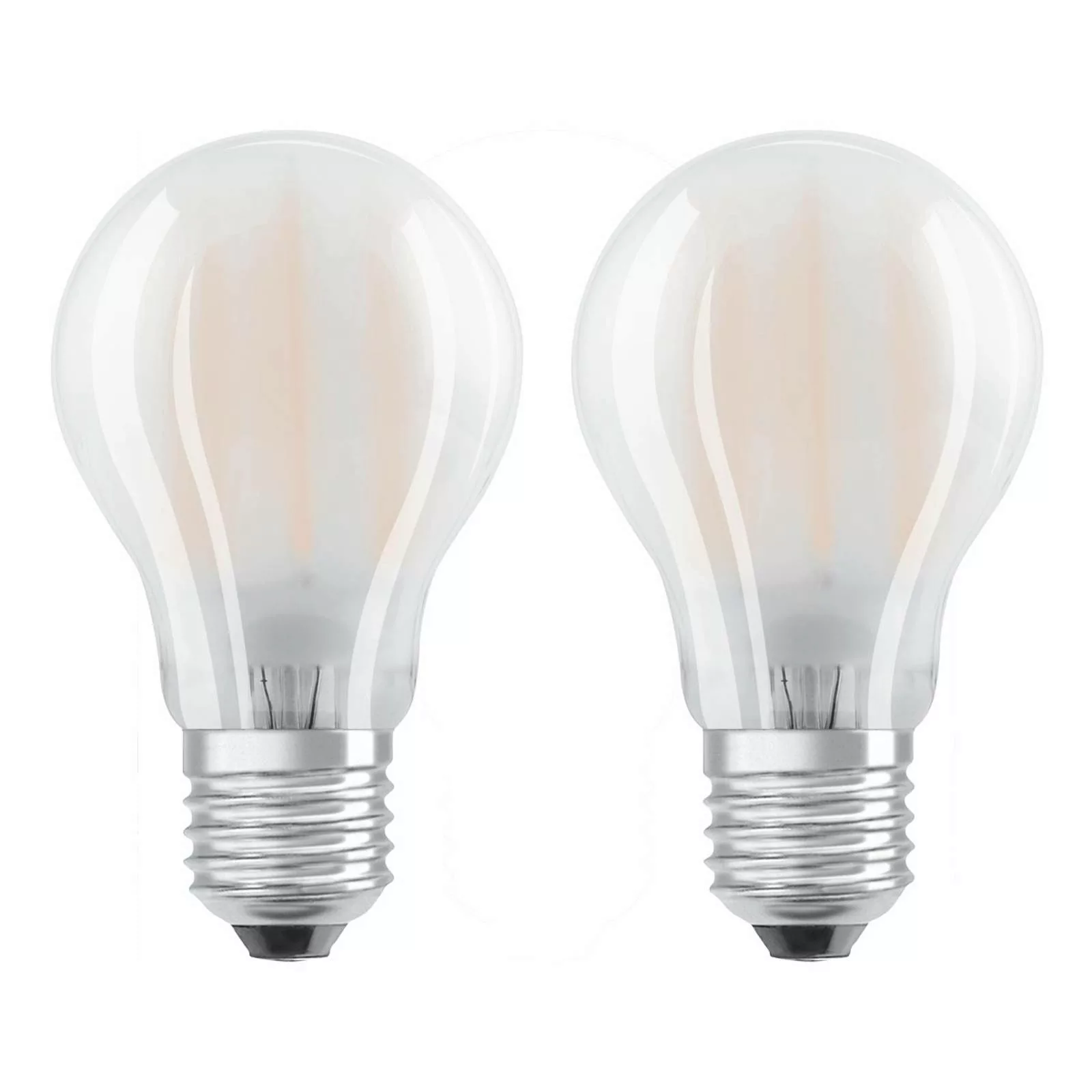Osram LED Lampe ersetzt 40W E27 Birne - A60 in Weiß 4W 470lm 2700K 2er Pack günstig online kaufen