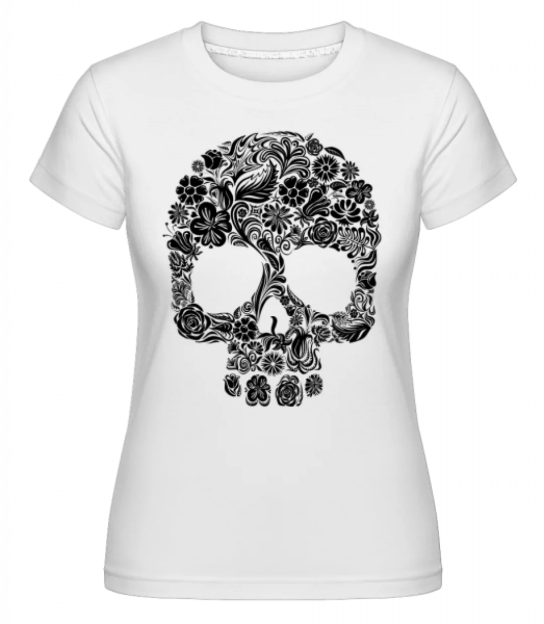 Flower Skull · Shirtinator Frauen T-Shirt günstig online kaufen