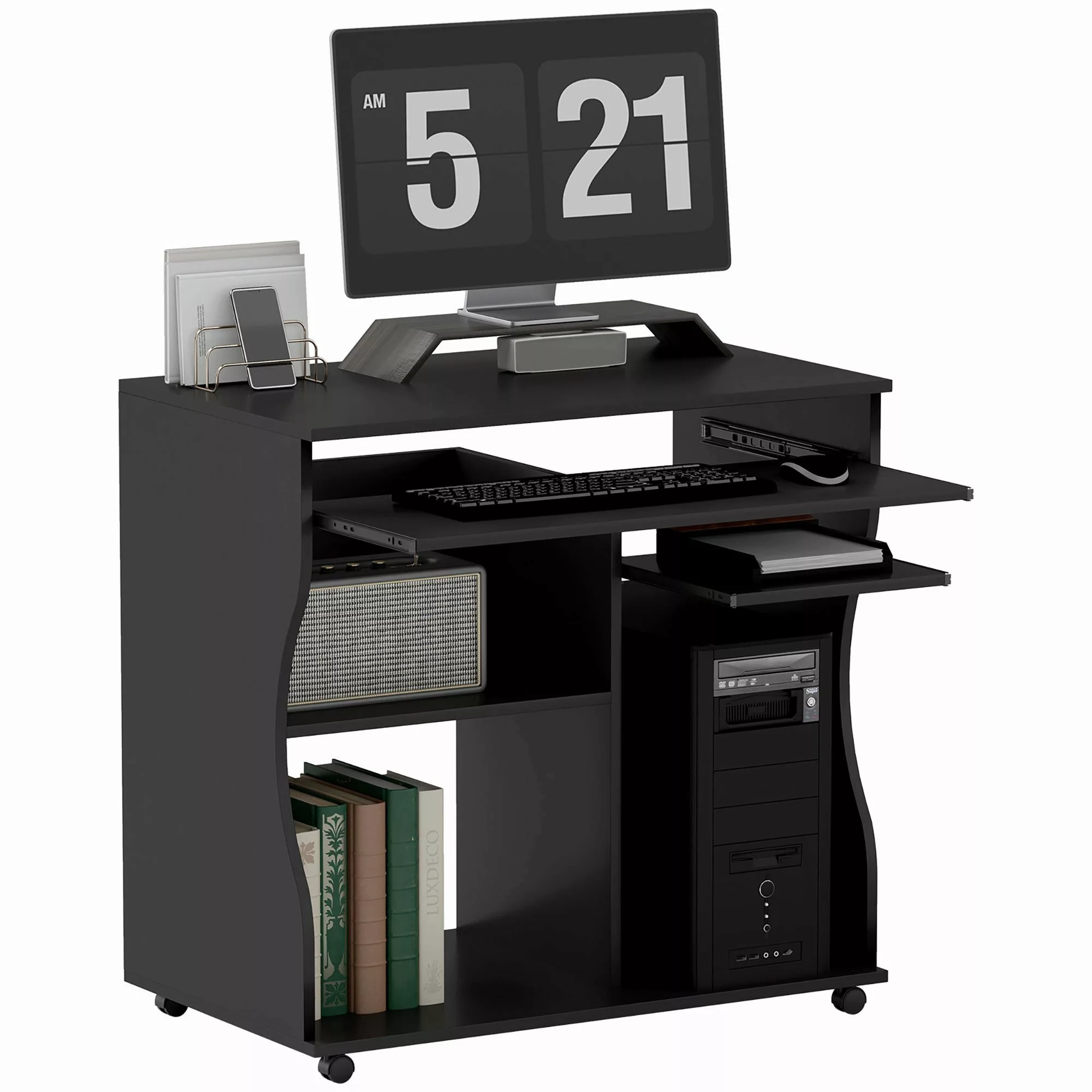 HOMCOM Computertisch Bürotisch (Schreibtisch, 1-St., PC günstig online kaufen