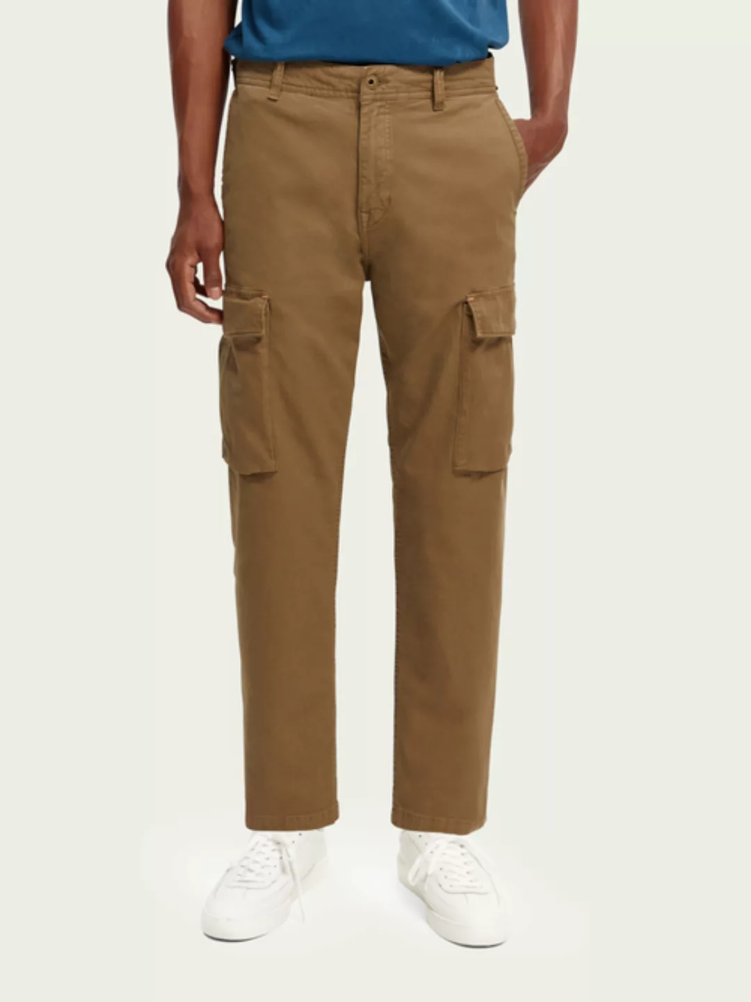 Scotch & Soda The Drift Cargo-Hose im Regular Tapered Fit mit „Garment-Dye“ günstig online kaufen