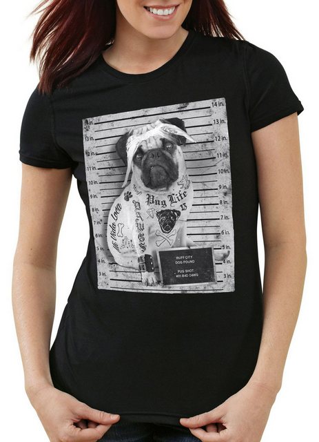 style3 T-Shirt Mops Tattoo pug hund gangster rock punk inked tätowiert bike günstig online kaufen