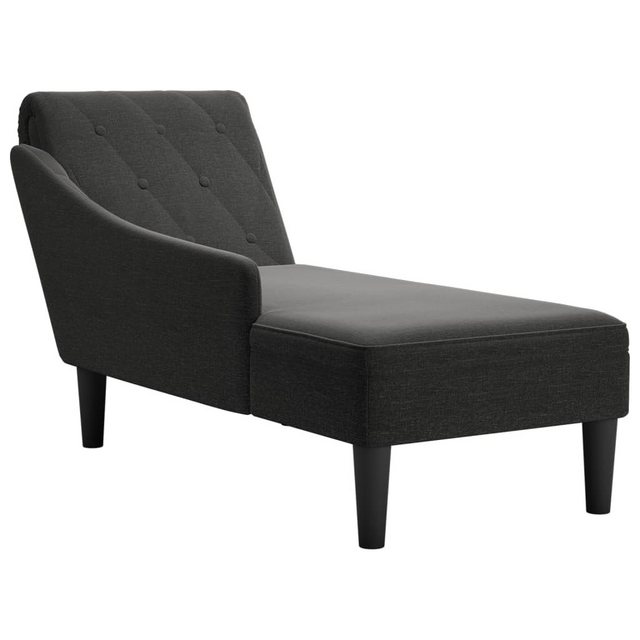 vidaXL Chaiselongue Chaiselongue mit Kissen und Rechter Armlehne Schwarz St günstig online kaufen