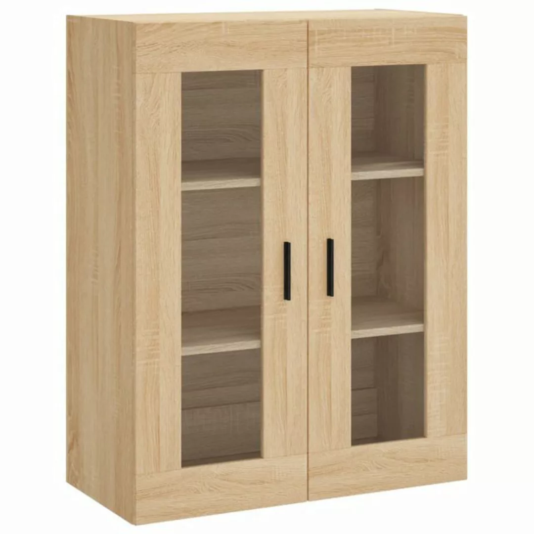 vidaXL Hängeschrank Wandschrank Sonoma-Eiche 69,5x34x90 cm Glas Vitrine Hän günstig online kaufen