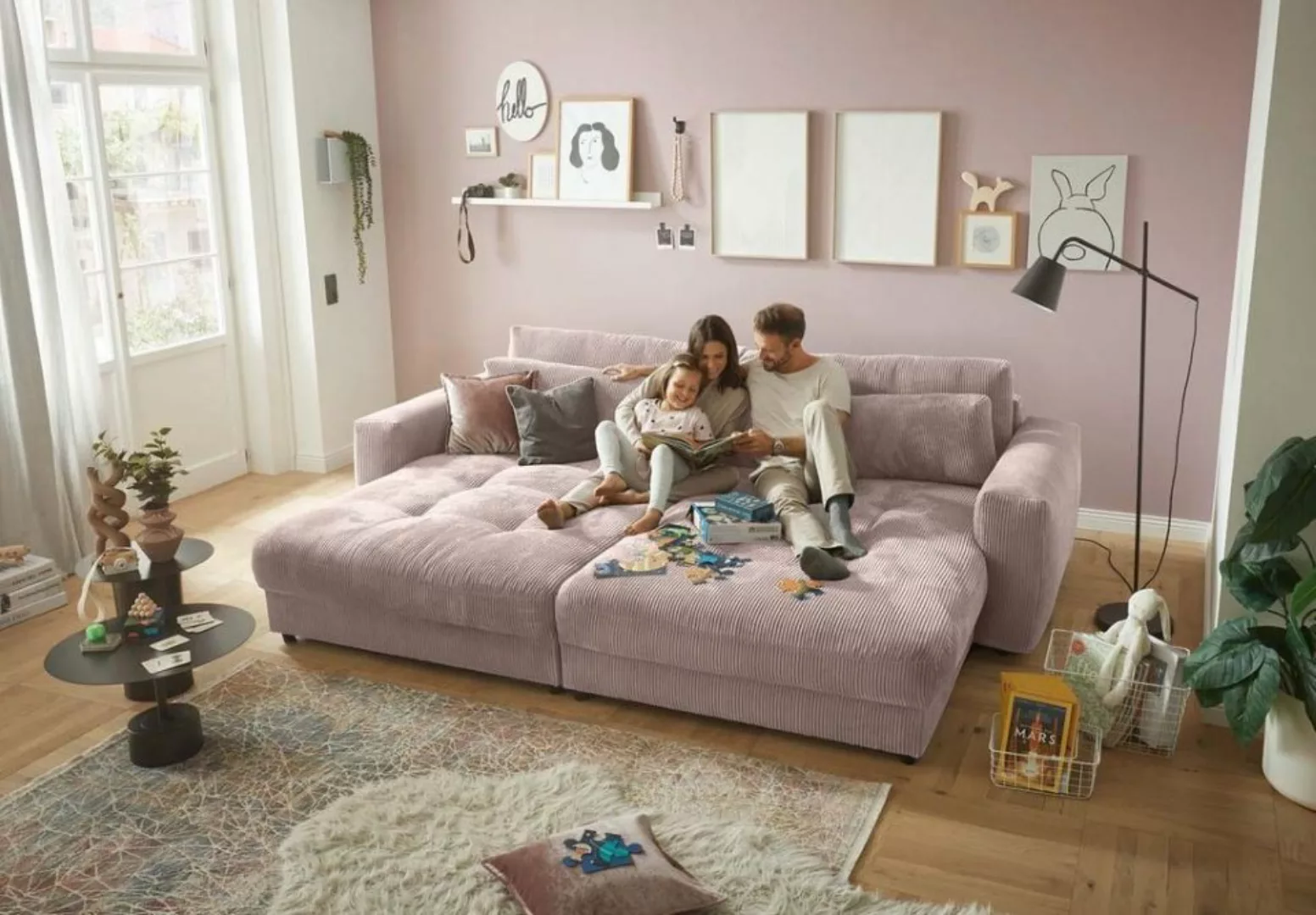 ED EXCITING DESIGN Big-Sofa Barura, mit Rückenkissen günstig online kaufen