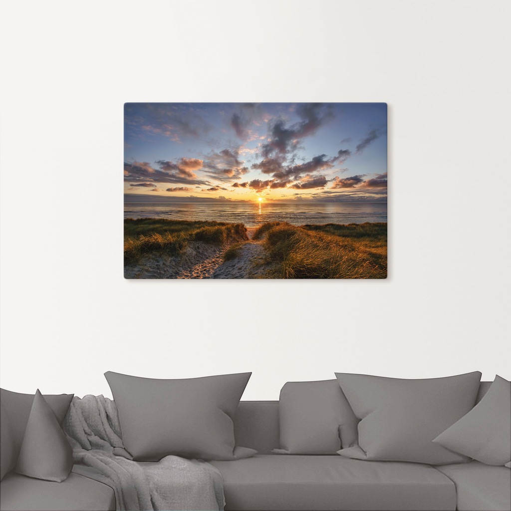 Artland Wandbild »Sonnenuntergang auf Sylt«, Bilder vom Sonnenuntergang & - günstig online kaufen