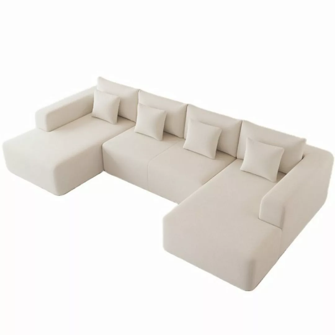 Sweiko Ecksofa Wohnzimmersofa,Ecksofa,Polstersofa,U-förmiges 6-Sitzer Sofa, günstig online kaufen