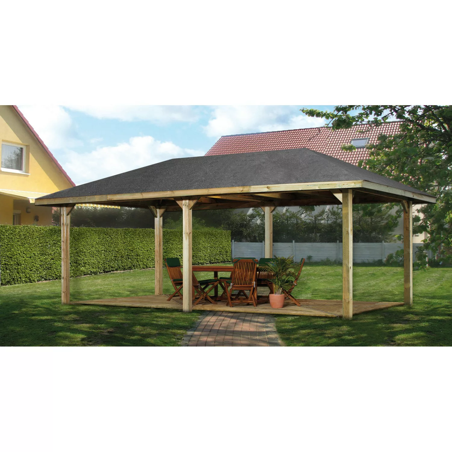 weka Pavillon "Gartenoase 651 B Gr.2", 19 mm Massivholzdach günstig online kaufen