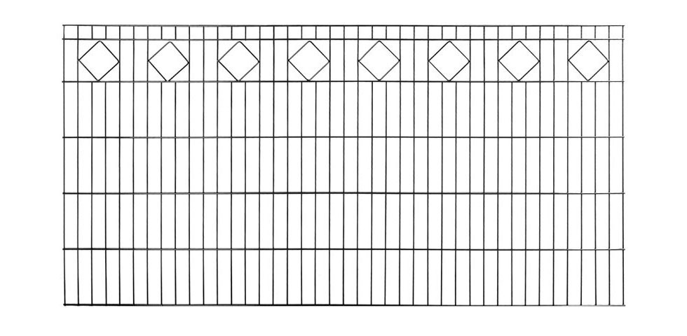 KRAUS Doppelstabmattenzaun "Schmuckmatte-60x40", anthrazit, 100 cm hoch, 15 günstig online kaufen