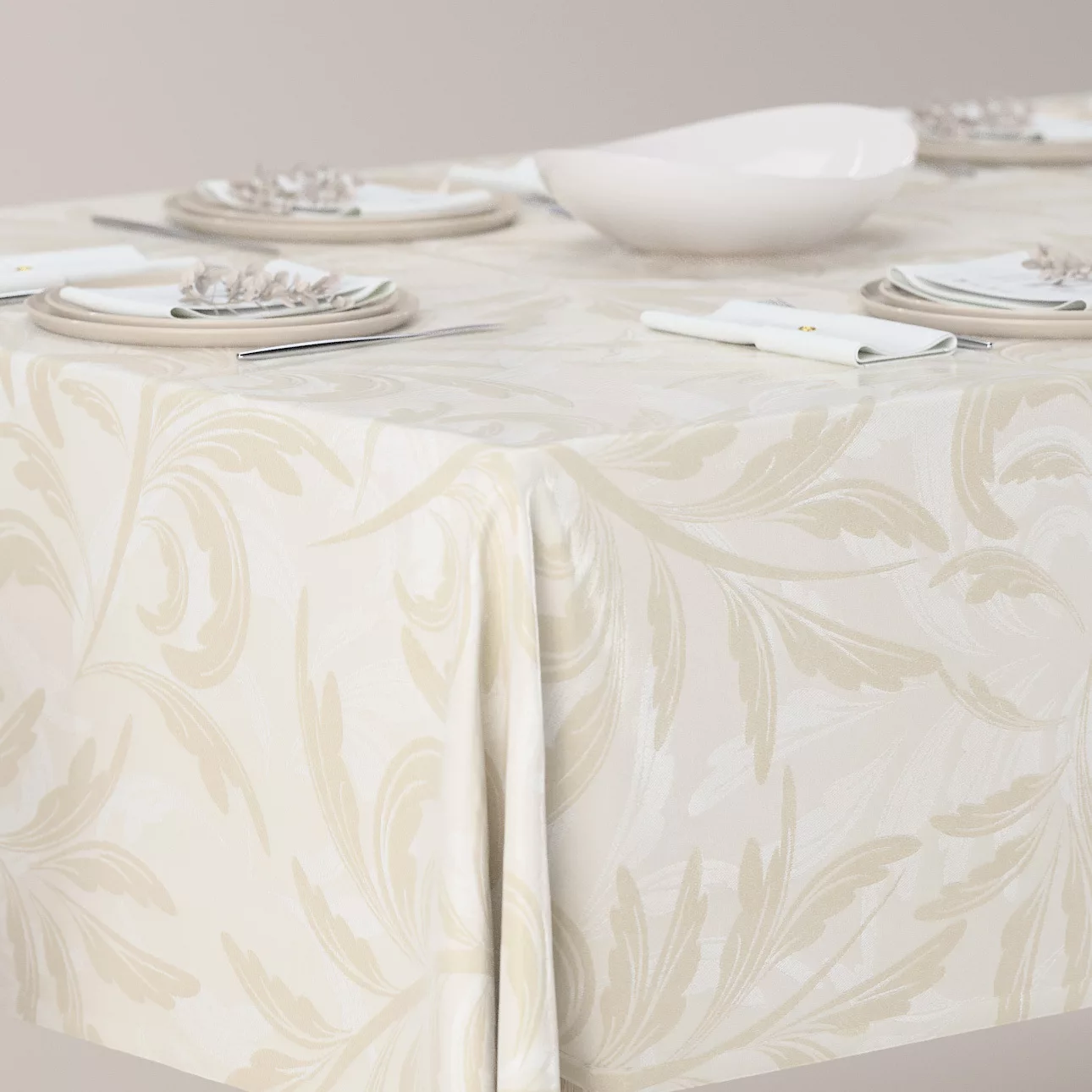 Rechteckige Tischdecke, grau-beige, Secret Garden (144-93) günstig online kaufen