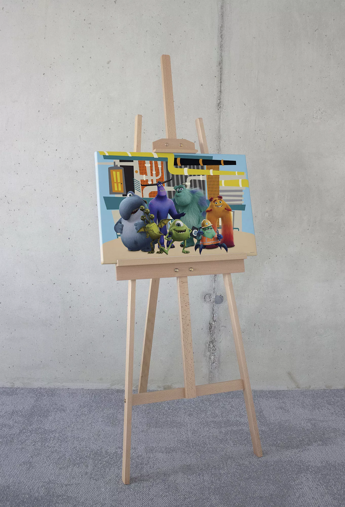 Komar Leinwandbild "Keilrahmenbild - Monsters at Work - Größe 60 x 40 cm", günstig online kaufen