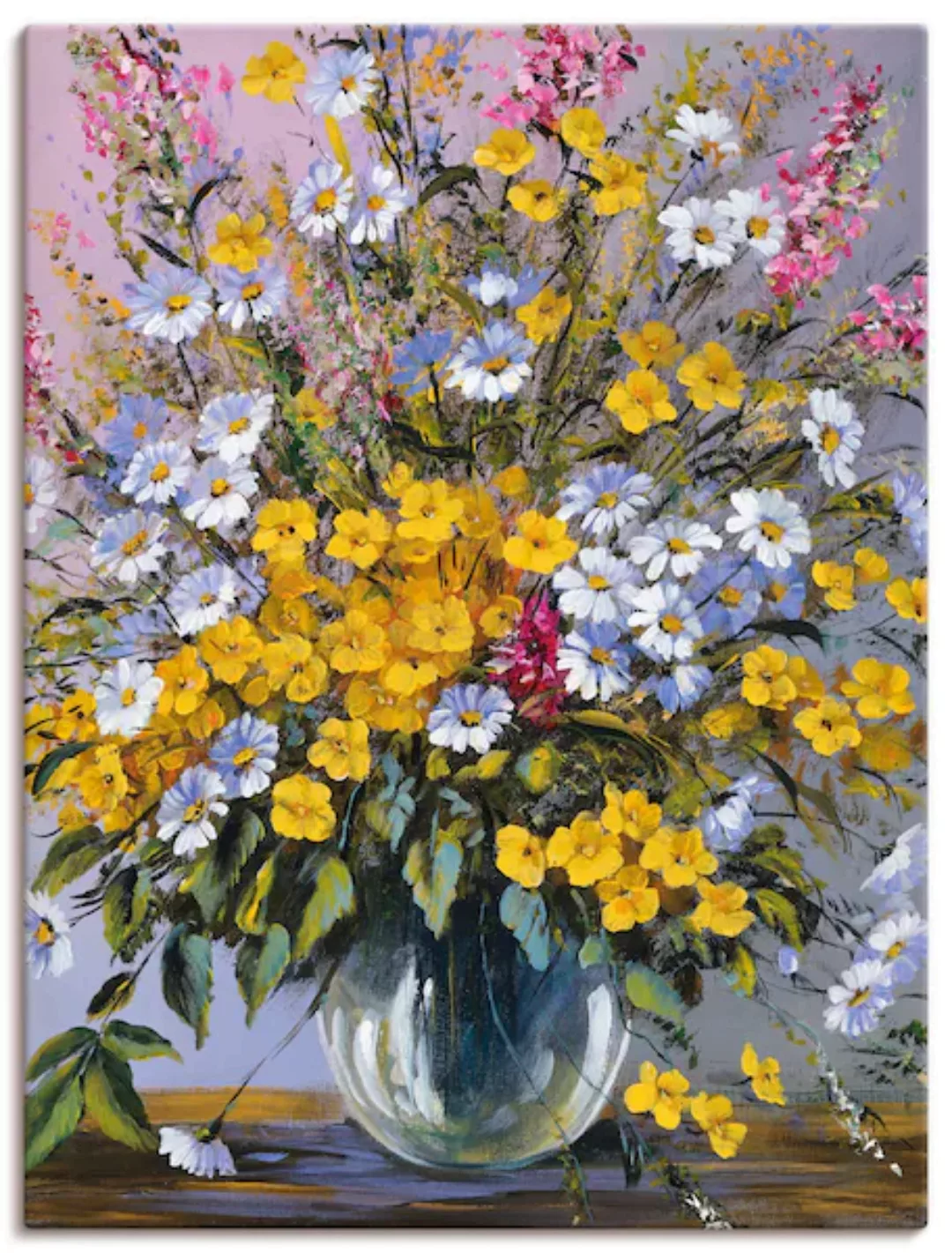 Artland Wandbild »Gemischter Strauß«, Blumen, (1 St.), als Leinwandbild, Po günstig online kaufen