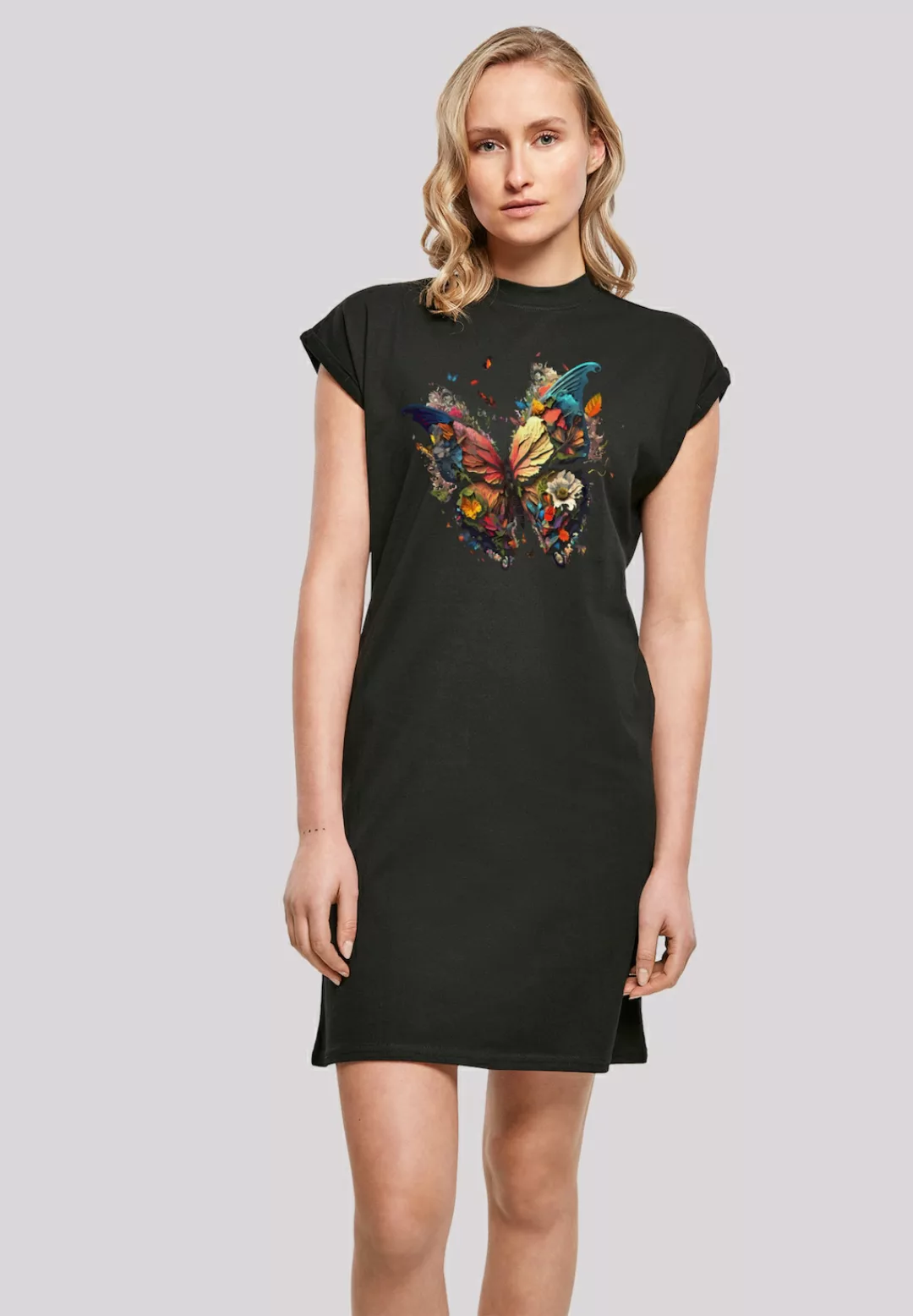 F4NT4STIC Shirtkleid "Schmetterling Bunt" günstig online kaufen