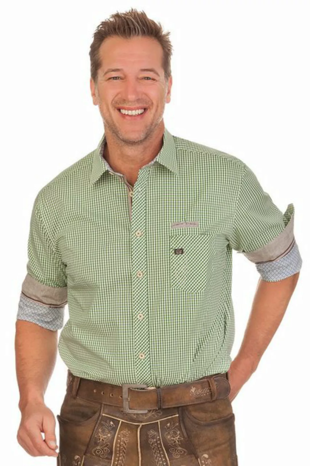 Spieth & Wensky Trachtenhemd Trachtenhemd - ENDRIK - grün, beere günstig online kaufen
