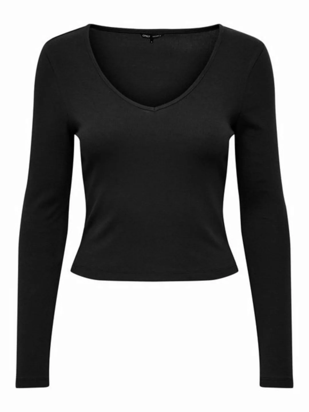 ONLY V-Shirt ONLKAYA L/S V-NECK SHORT TOP JRS günstig online kaufen