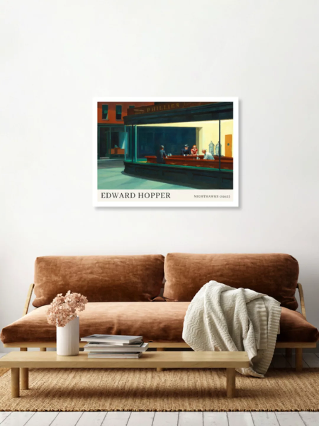 Poster / Leinwandbild - Edward Hopper: Nighthawks günstig online kaufen