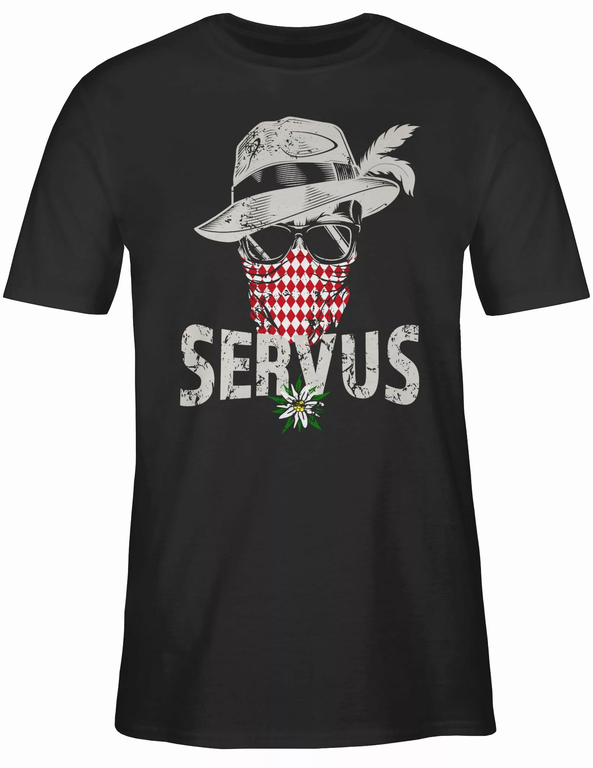 Shirtracer T-Shirt Lausbua Totenkopf Bayrisch Lausbub günstig online kaufen