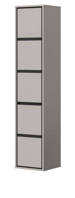 Inn.Furn Hochschrank Malik (Bad Hängeschrank in grau mit schwarz, 35 x 163 günstig online kaufen