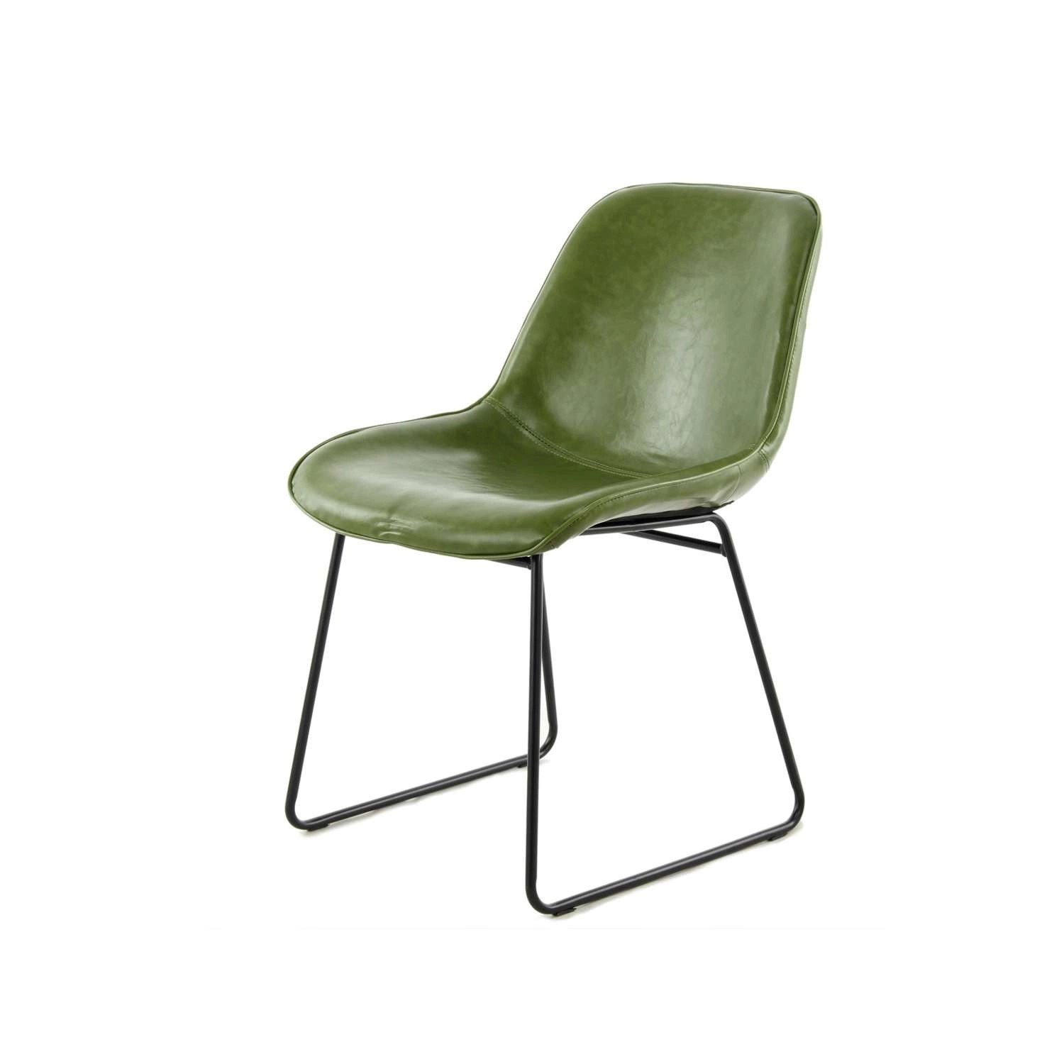 MeGusta Moderner Stuhl 2er-Set Grün Polsterstuhl Esszimmerstuhl Mara günstig online kaufen
