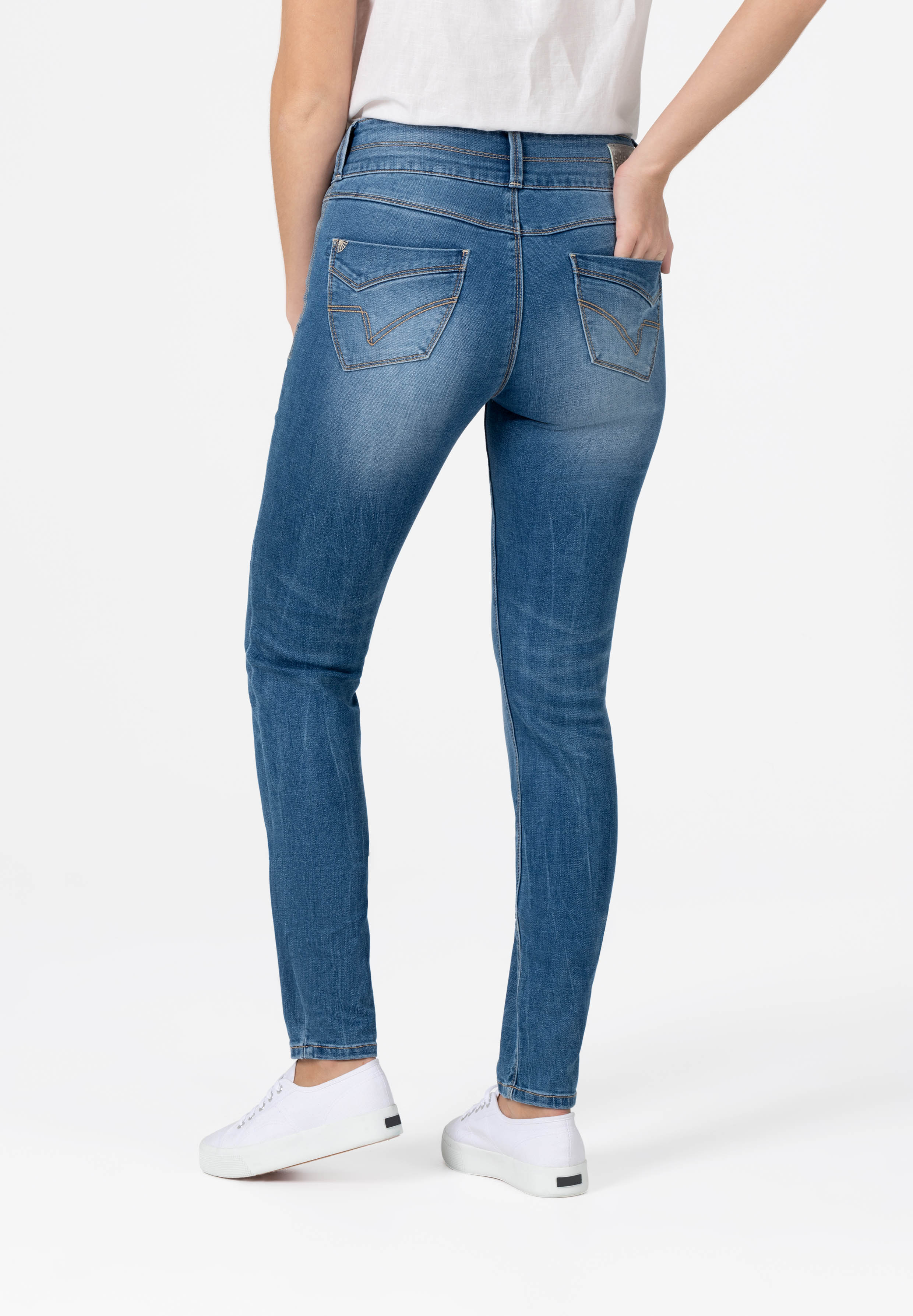 TIMEZONE Damen Jeans Slim EnyaTZ Womenshape - Slim Fit - Blau - Smurf Blue günstig online kaufen