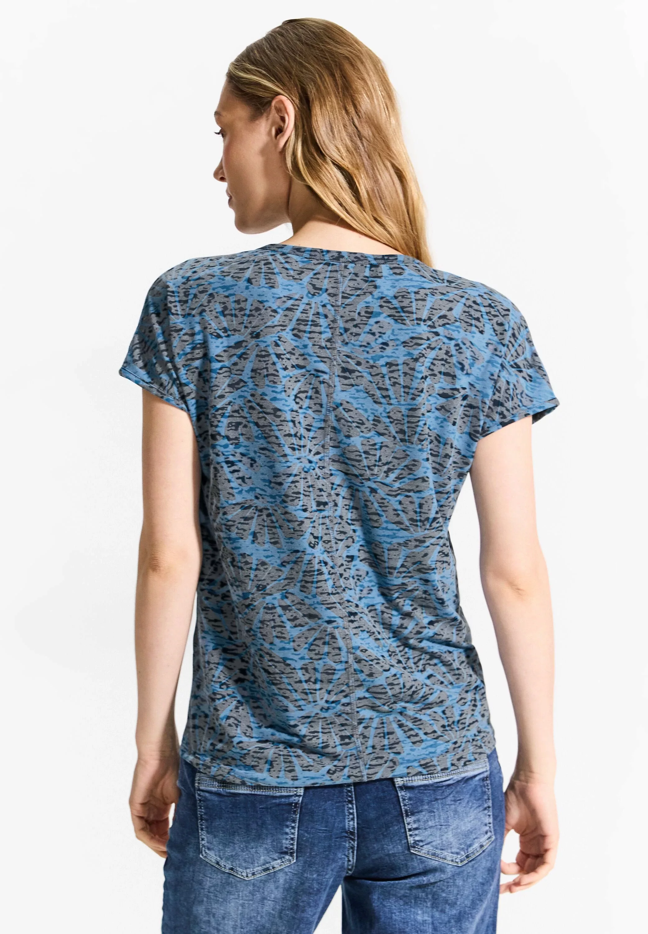 Cecil T-Shirt mit Burnout-Optik günstig online kaufen