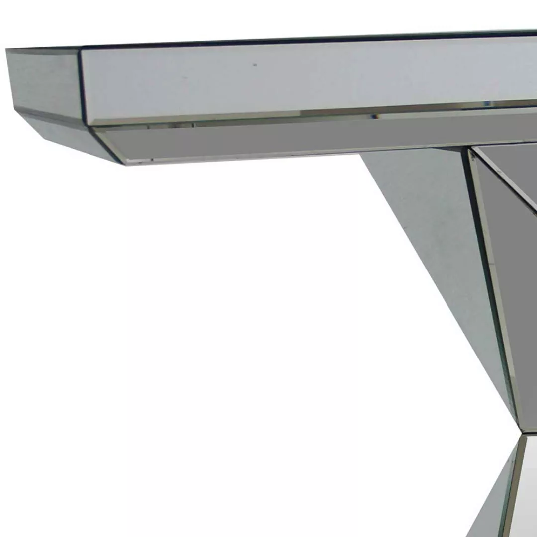 Design Konsolentisch aus Spiegelglas rechteckiger Tischplatte günstig online kaufen