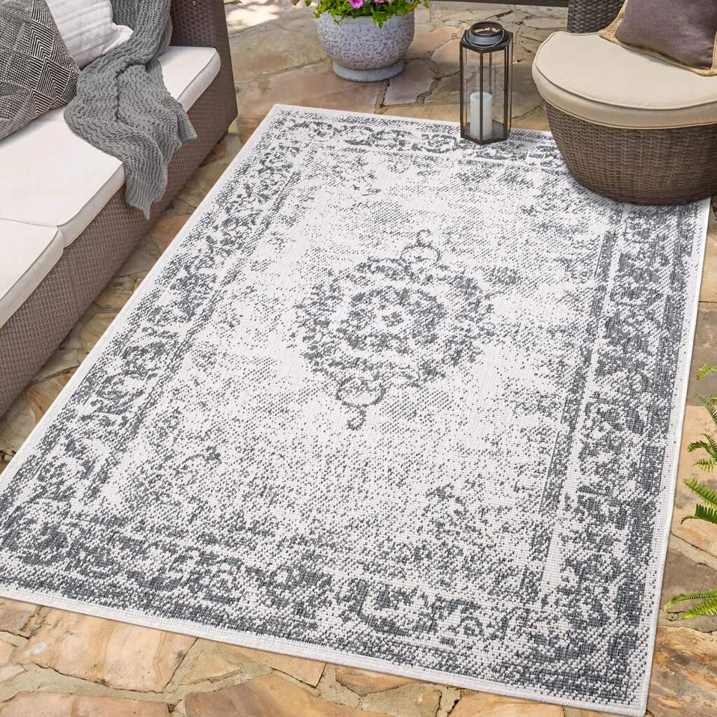 Carpet City Outdoorteppich »DUO RUG 5577«, rechteckig, Wendeteppich Wetterf günstig online kaufen