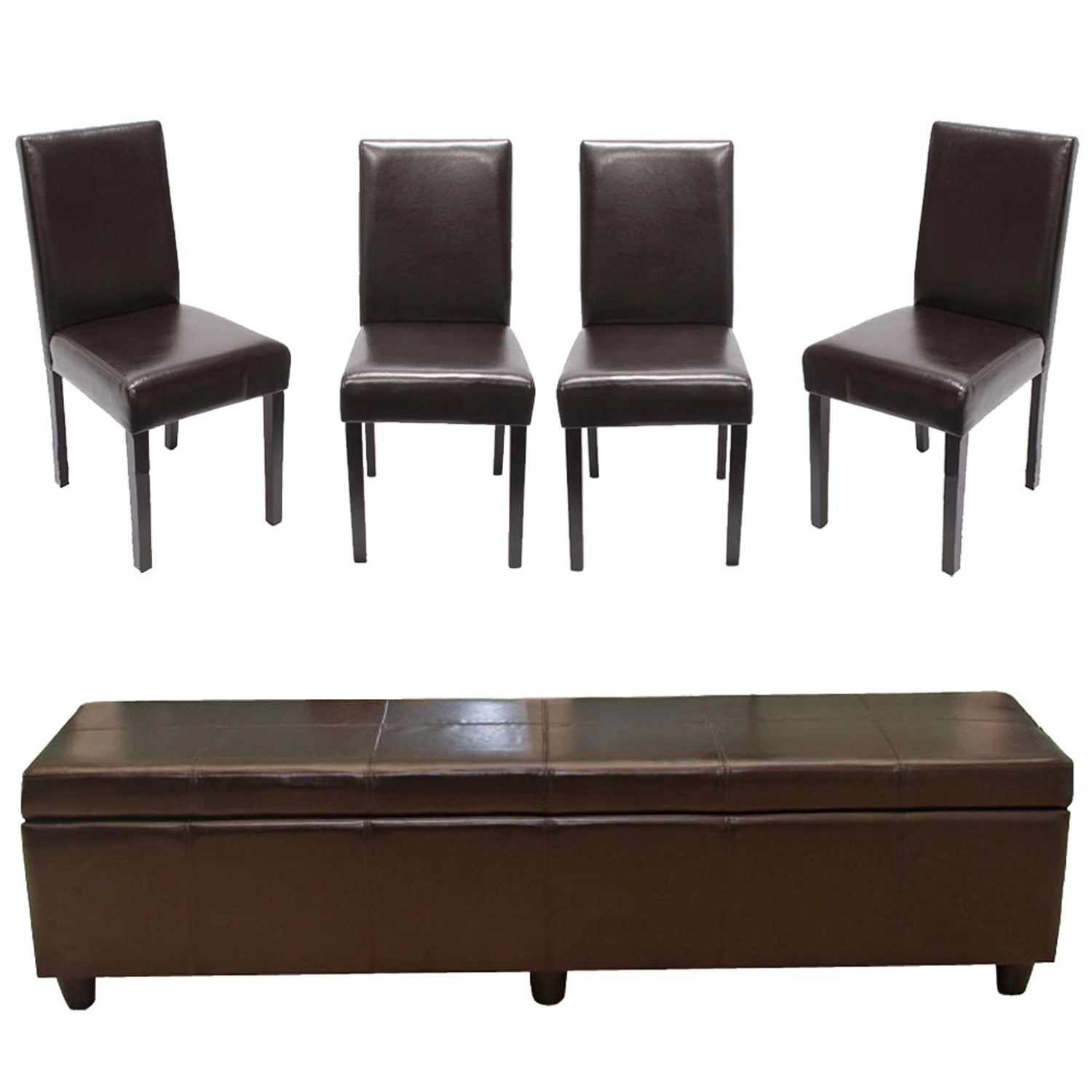 MCW Garnitur Kriens XXL 5-teilig Braun Leder günstig online kaufen
