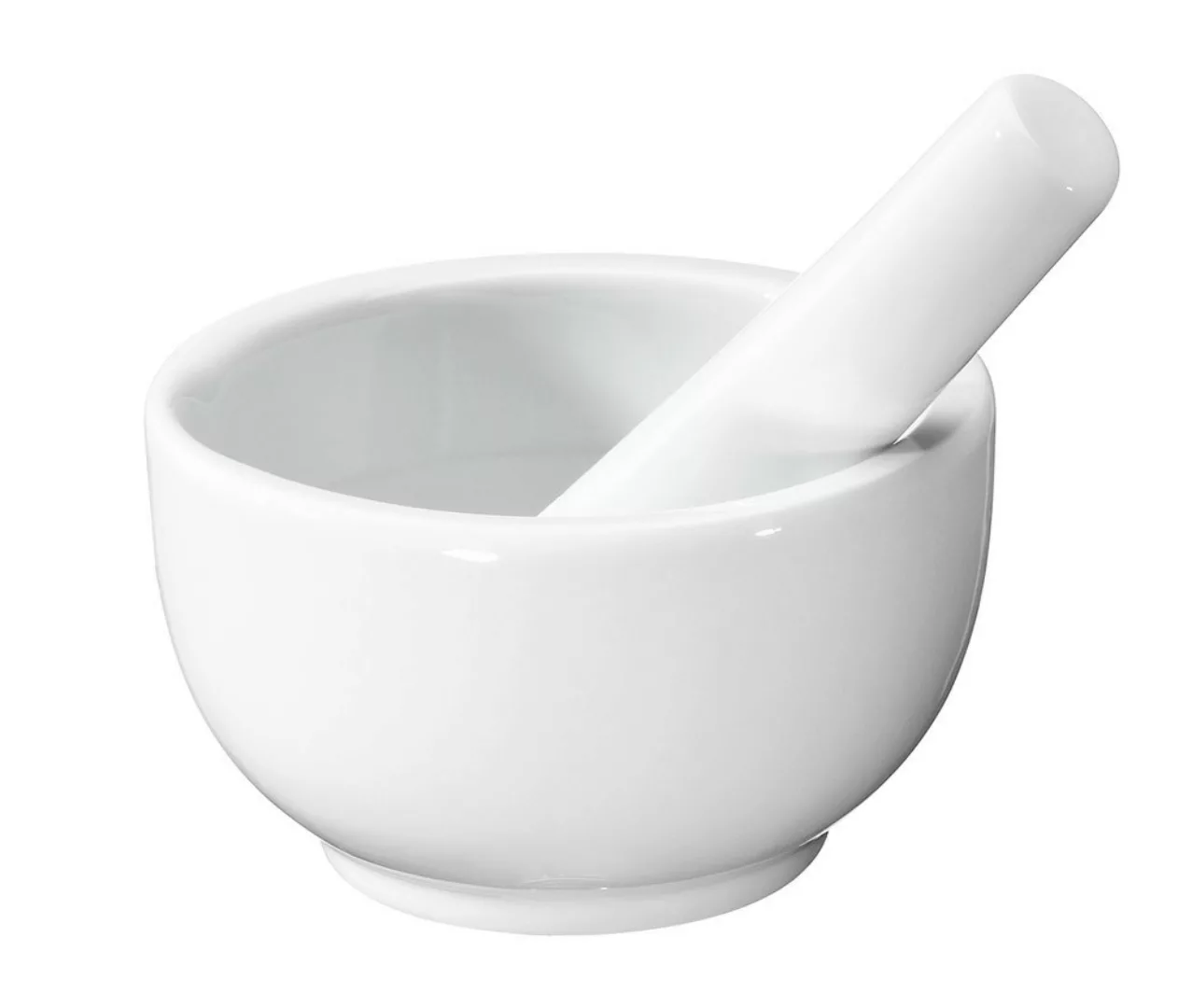 Küchenprofi Mörser Porzellan mit Stößel Weiß 9cm günstig online kaufen