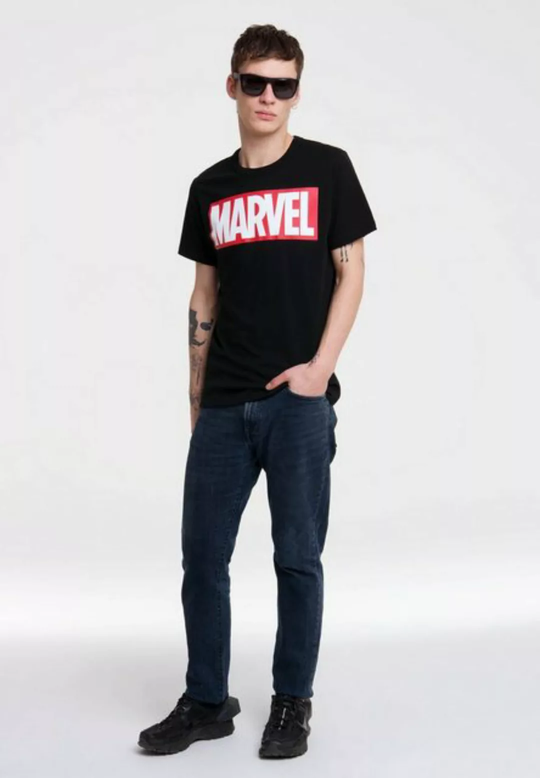 LOGOSHIRT T-Shirt Marvel Logo mit Marvel-Logo günstig online kaufen