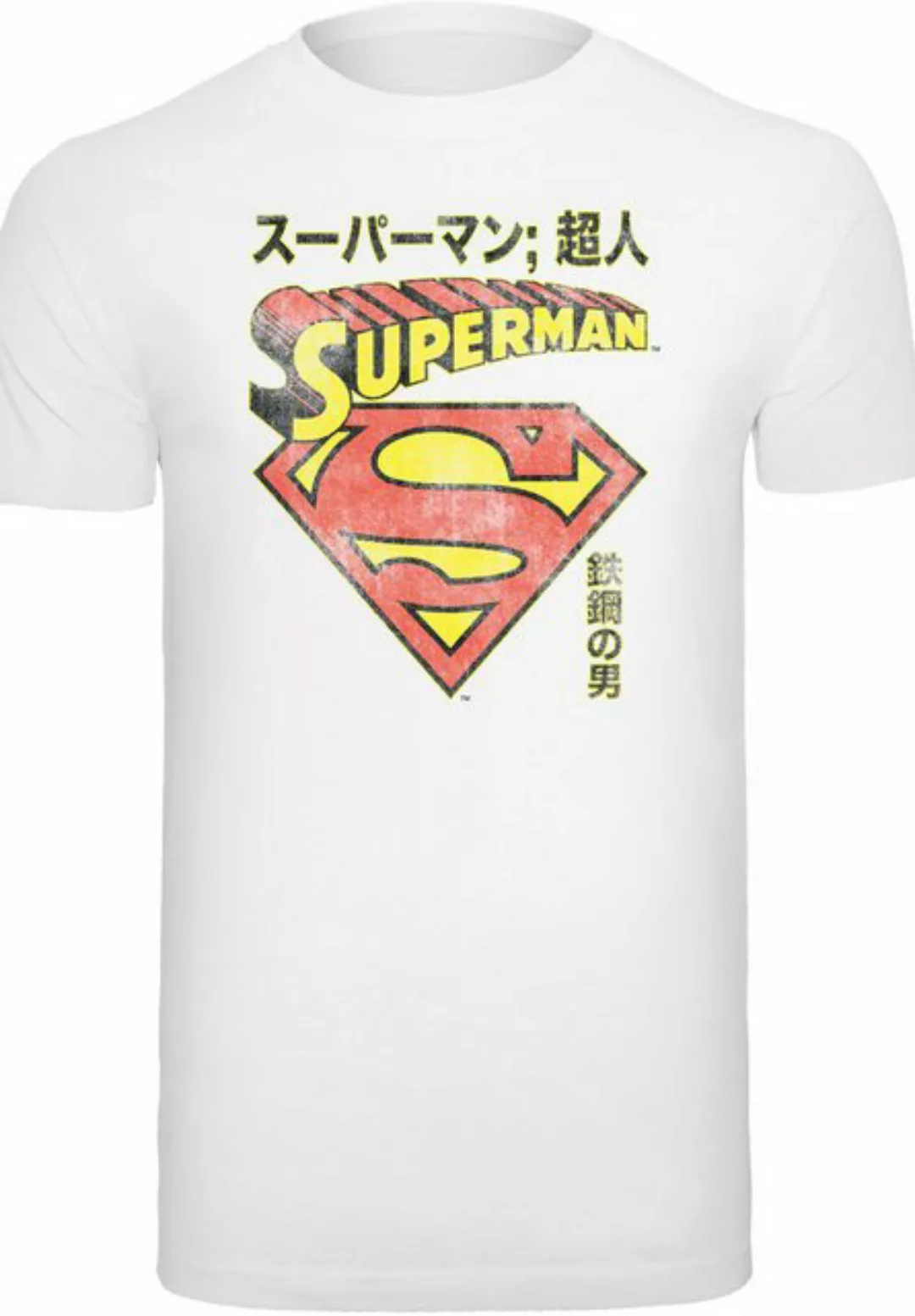 F4NT4STIC Kurzarmshirt F4NT4STIC Herren Superman Shield -WHT with T-Shirt R günstig online kaufen