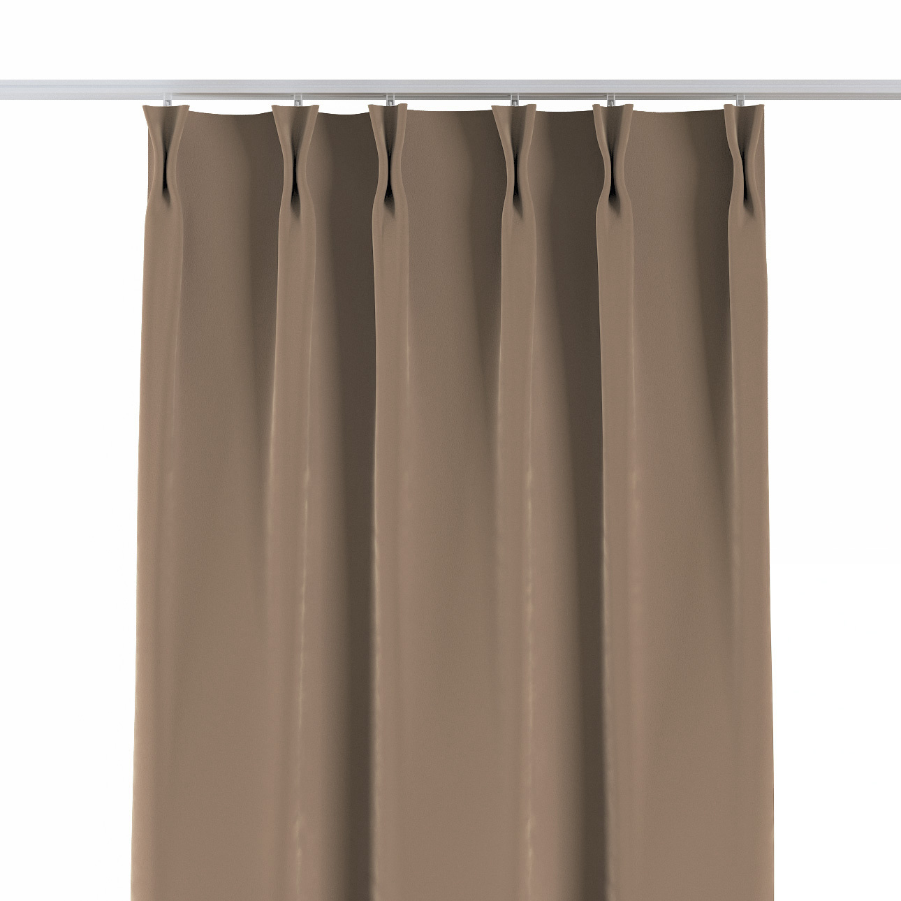 Vorhang mit flämischen 2-er Falten, beige, Velvet (704-35) günstig online kaufen
