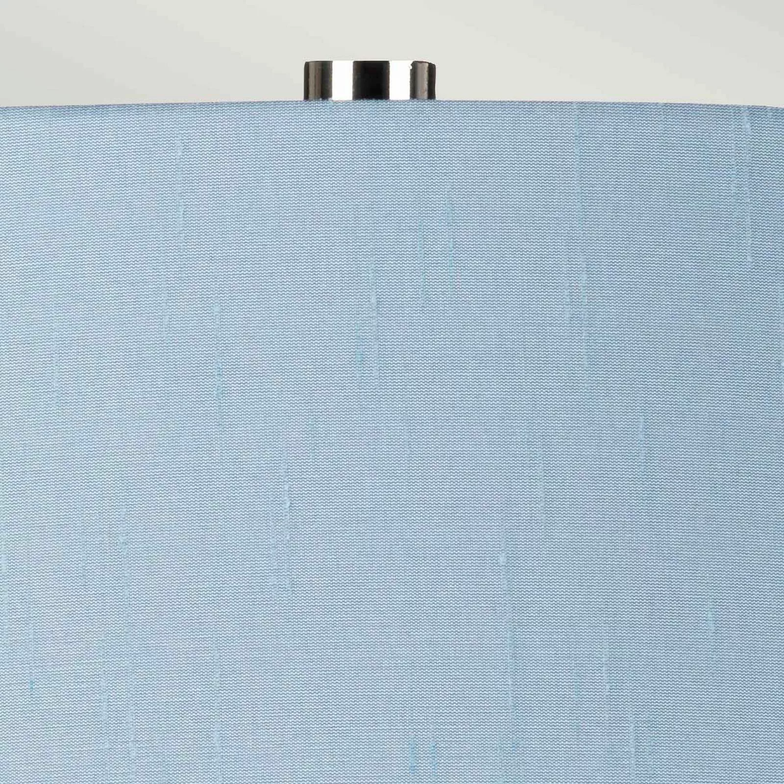 Textil-Tischlampe Isla nickel poliert/blau günstig online kaufen