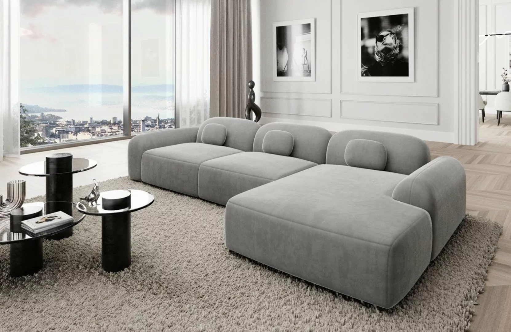 Sofa Dreams Ecksofa Polstersofa Stoff Couch Stoffsofa Modern Sofa Barcelona günstig online kaufen