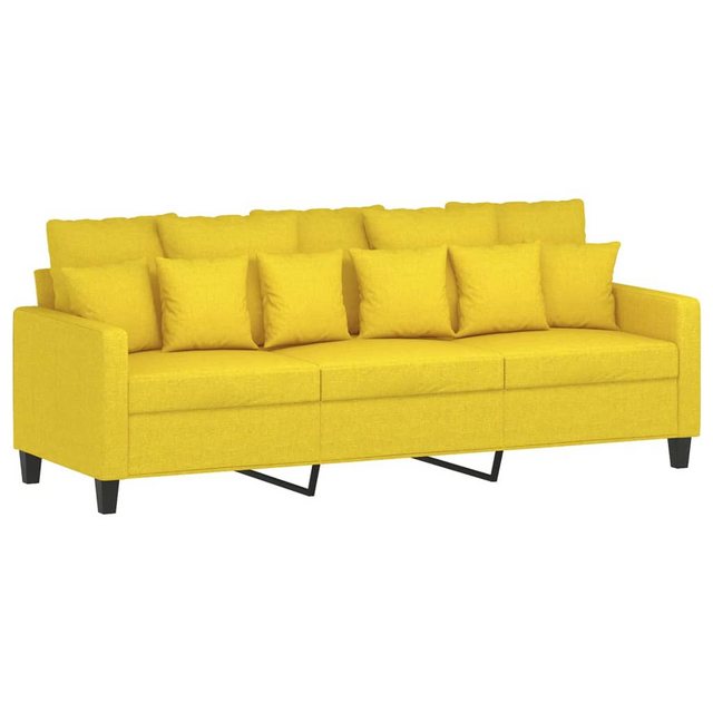 vidaXL Sofa, 3-Sitzer-Sofa Hellgelb 180 cm Stoff günstig online kaufen