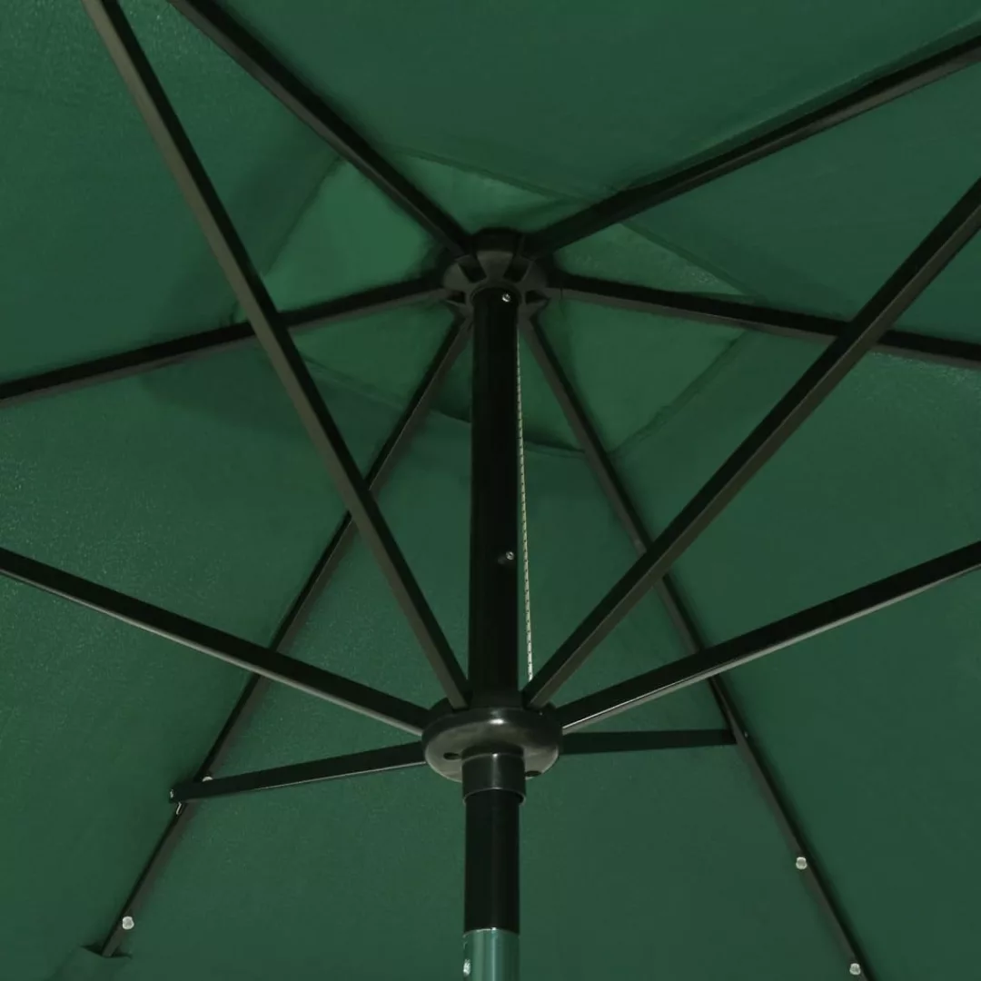 Sonnenschirm Mit Leds Und Stahl-mast Grün 2x3 M günstig online kaufen