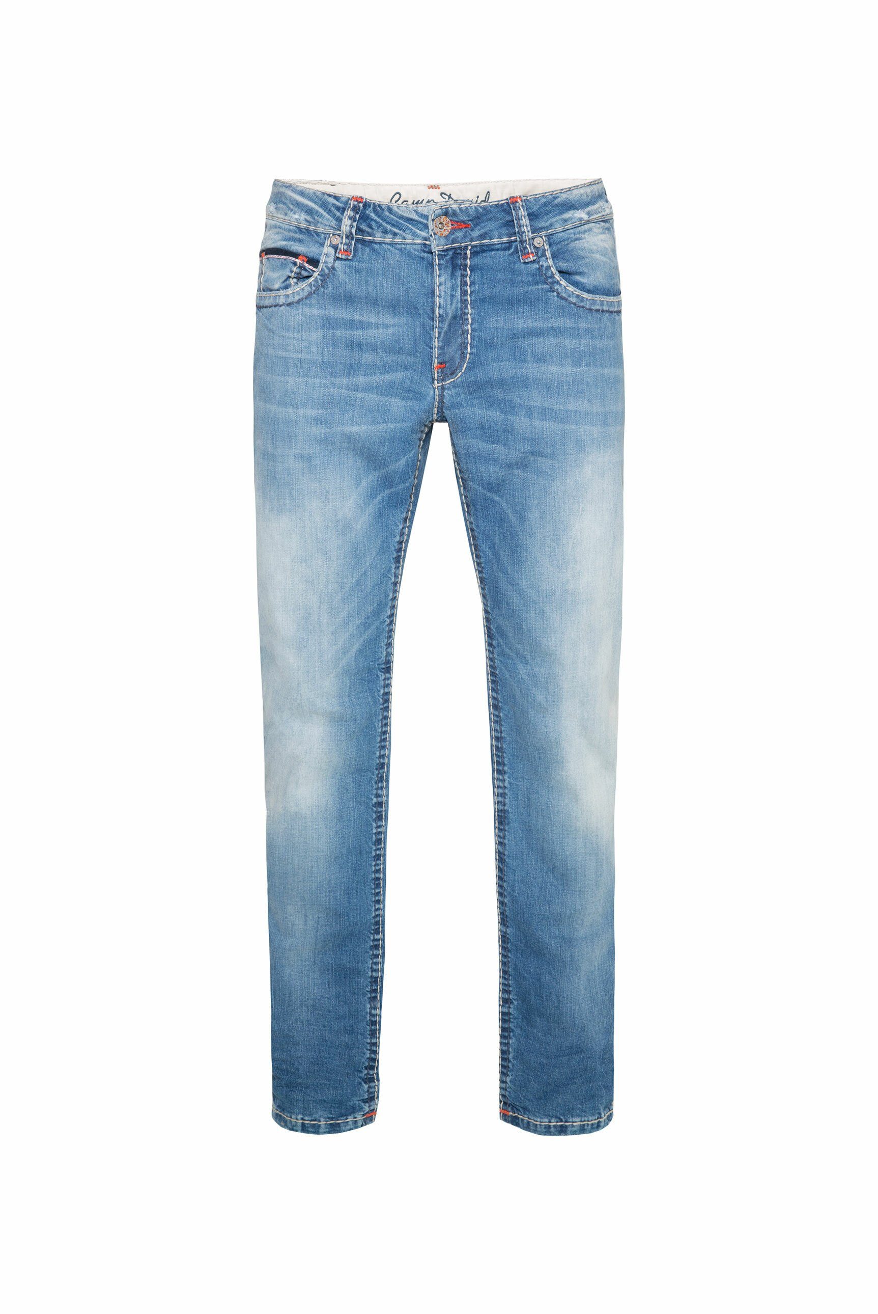 CAMP DAVID Comfort-fit-Jeans, mit Kontrast-Steppungen günstig online kaufen