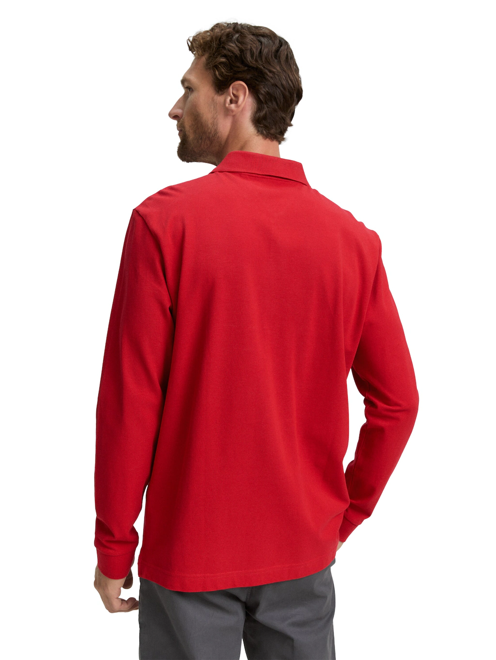 TOM TAILOR Langarm-Poloshirt mit Logo-Stickerei günstig online kaufen