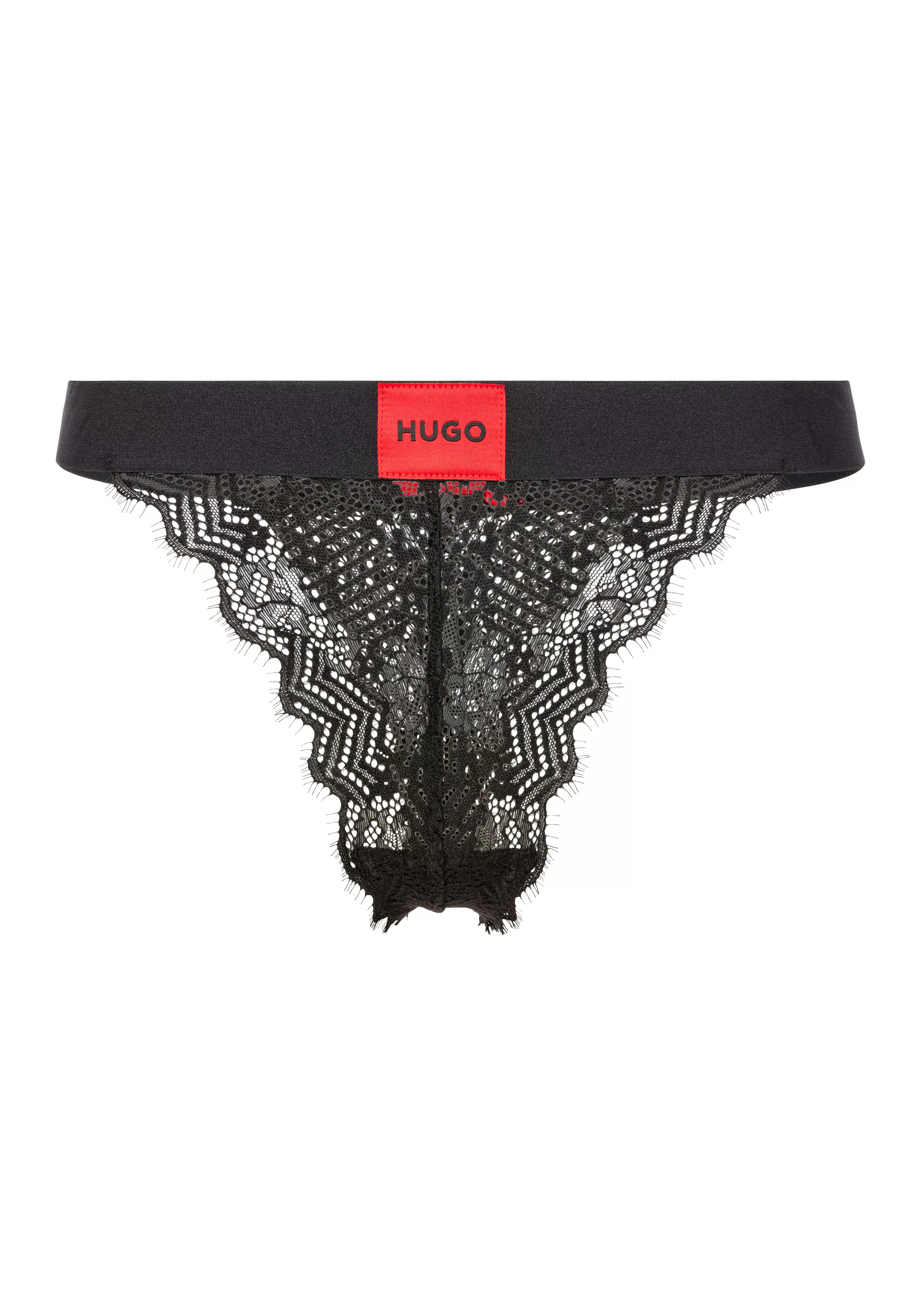 HUGO Underwear String "STRING RL LACE", mit Logoschriftzug auf dem Bund günstig online kaufen