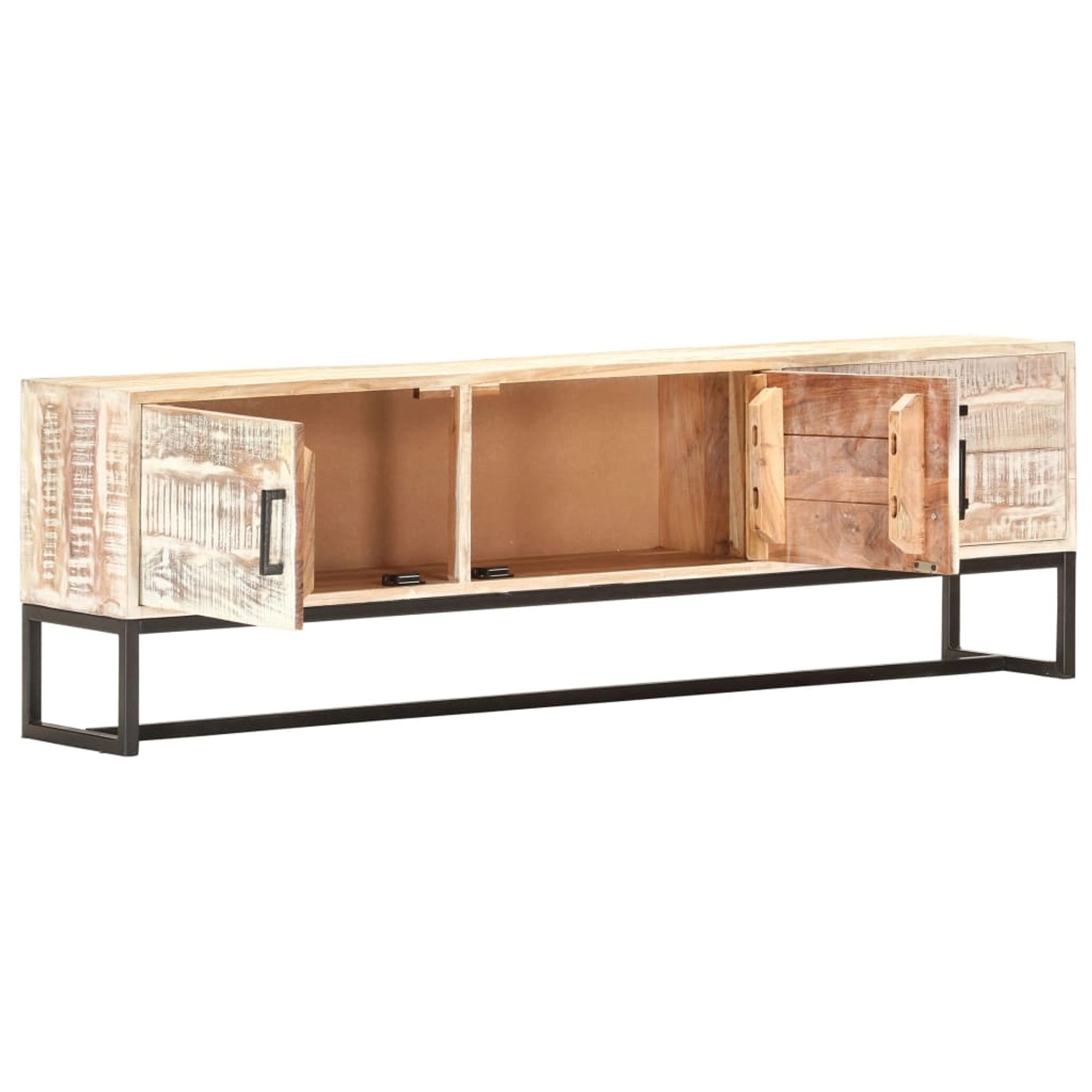 vidaXL TV-Schrank Weiß 140 × 30 × 45 cm Massivholz Akazie günstig online kaufen