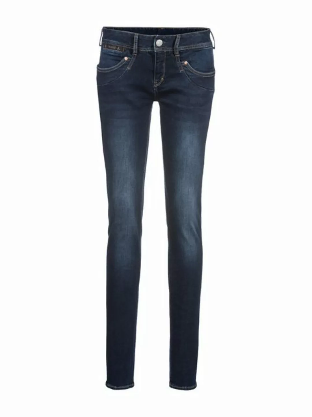 Herrlicher Slim-fit-Jeans Piper Slim Reused Denim mit Zierknöpfen an den Ge günstig online kaufen