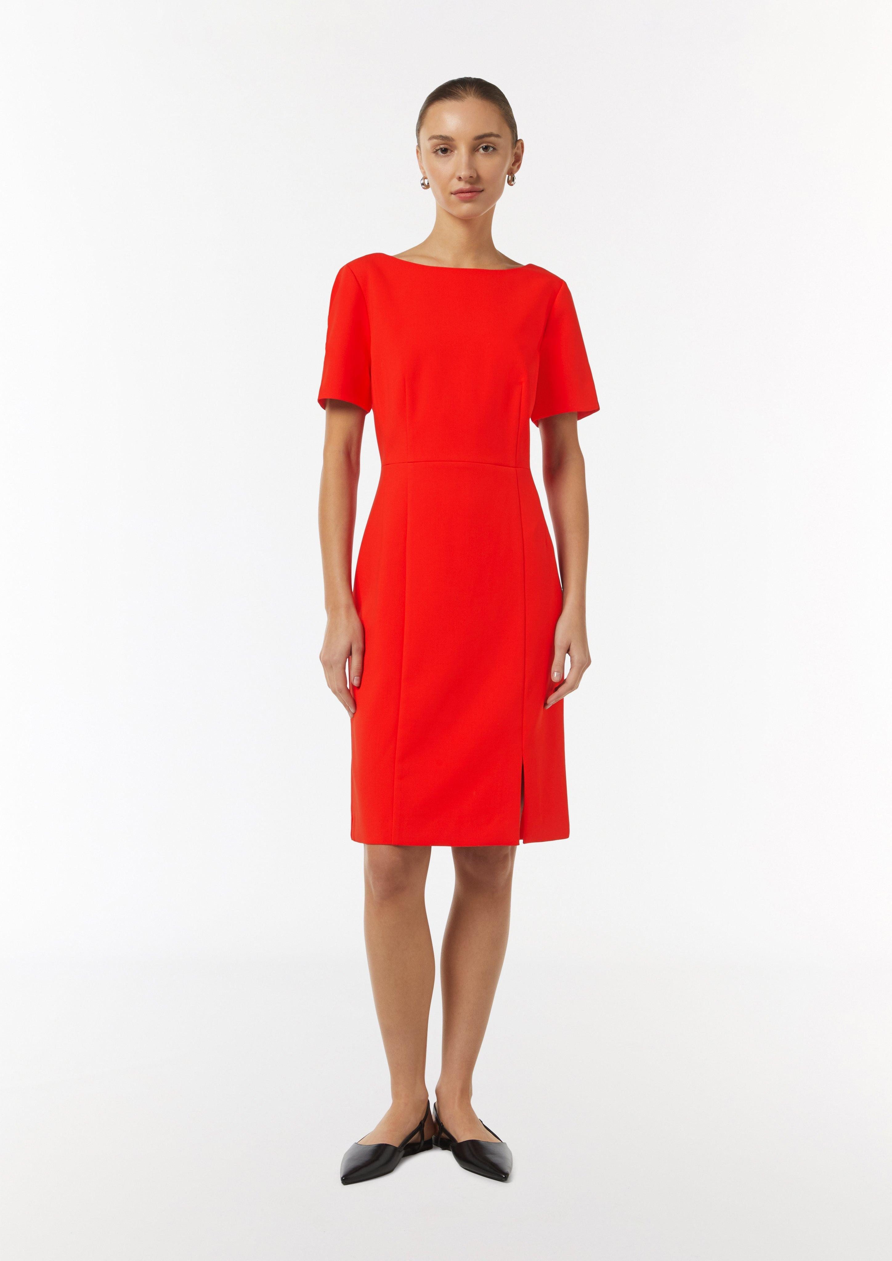 Comma Minikleid Kleid mit U-Boot-Ausschnitt und günstig online kaufen