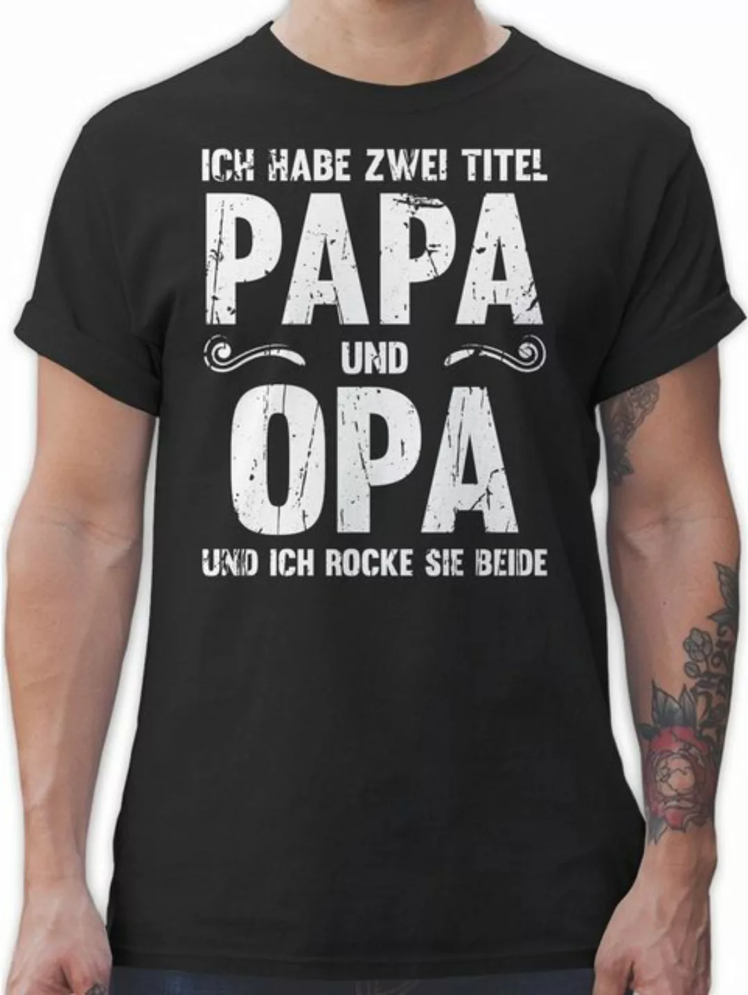 Shirtracer T-Shirt Ich habe zwei Titel Papa und Opa Geschenk I Bester Papi günstig online kaufen