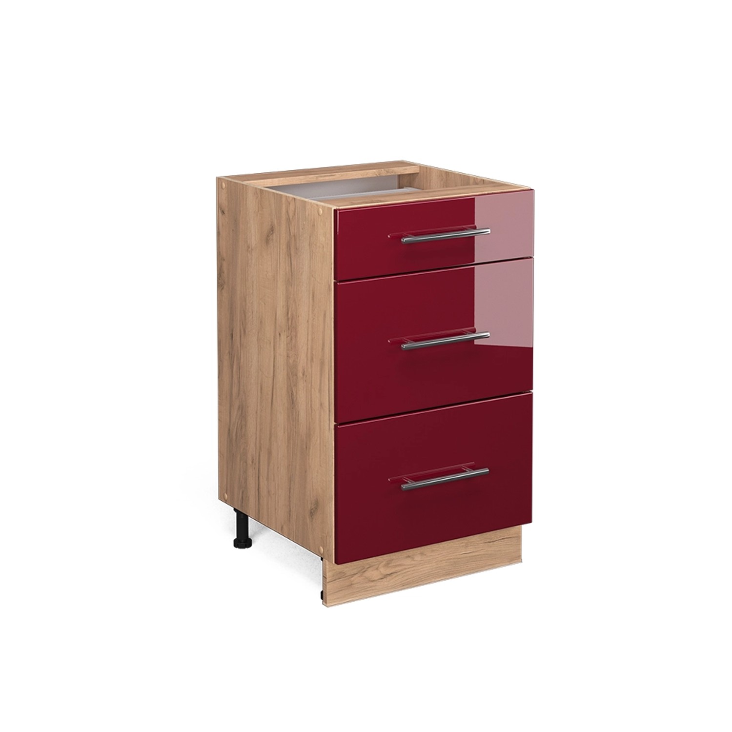 Vicco Unterschrank Fame-Line, Bordeaux Hochglanz/Eiche, 50 günstig online kaufen
