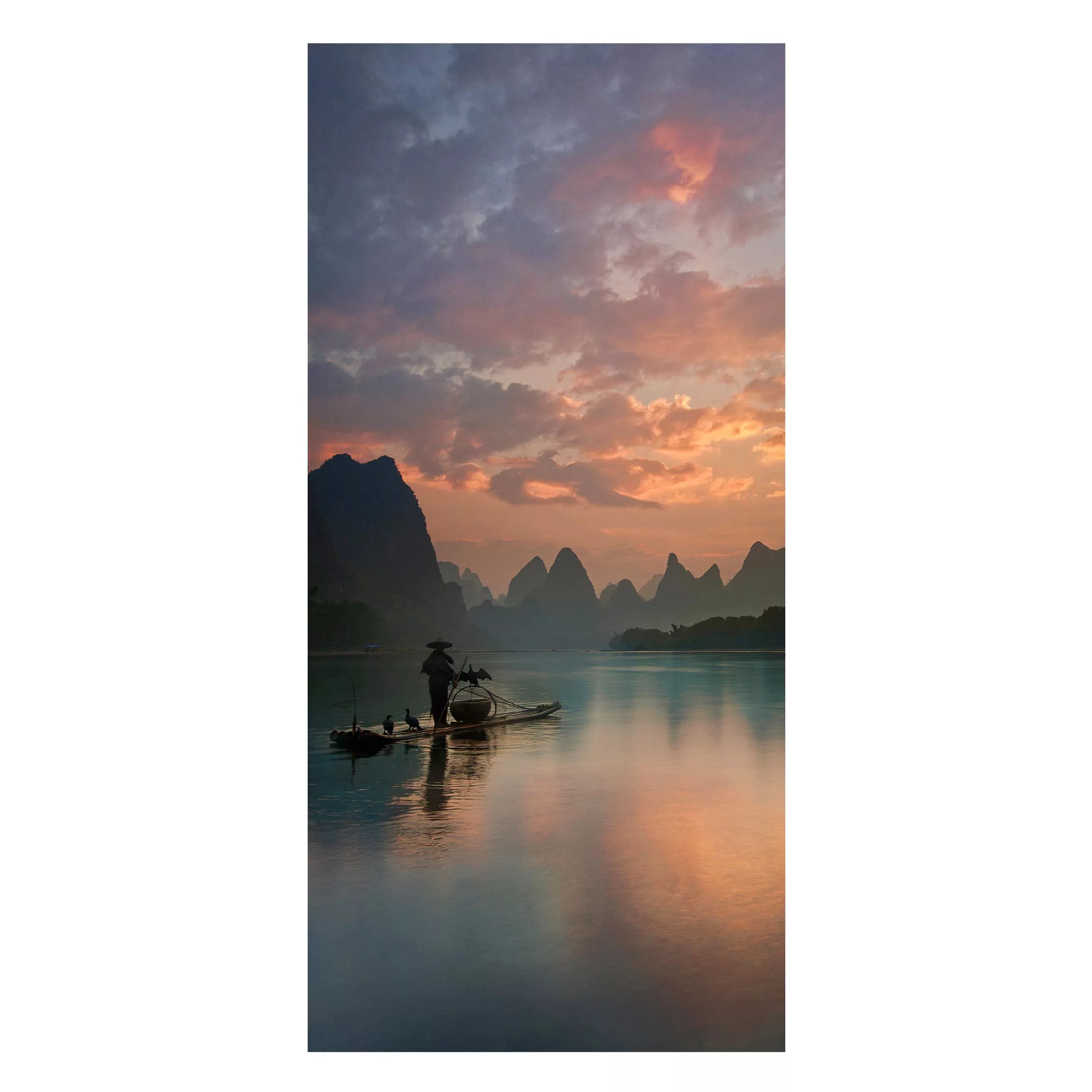 Magnettafel Natur & Landschaft - Hochformat 1:2 Sonnenaufgang über chinesis günstig online kaufen