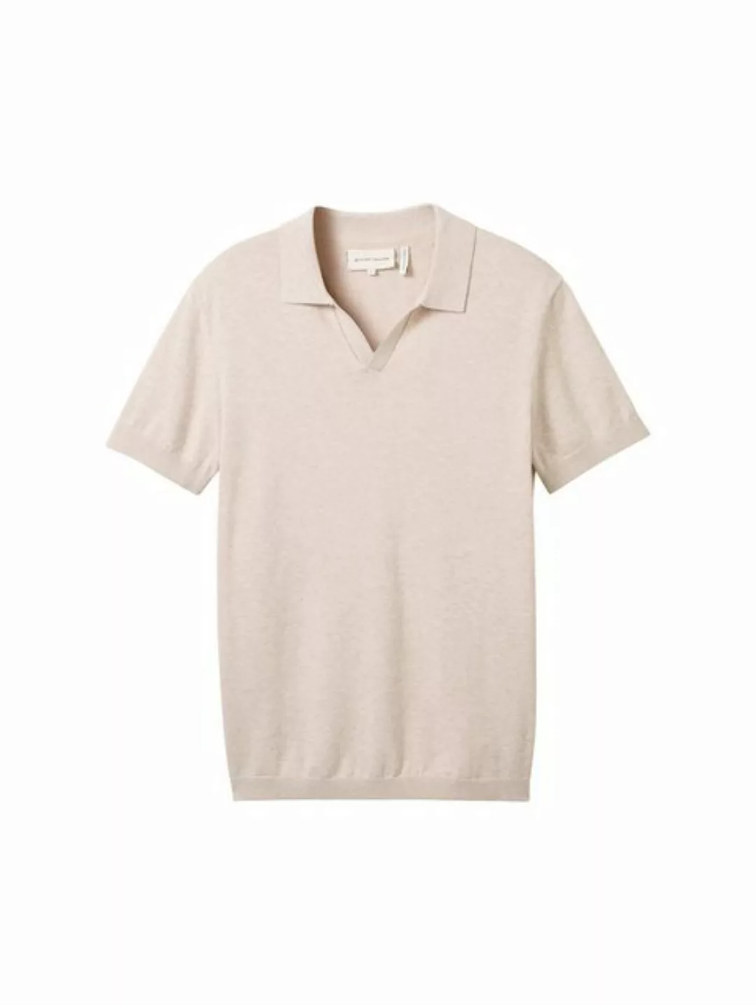 TOM TAILOR Poloshirt basic linen blend po günstig online kaufen