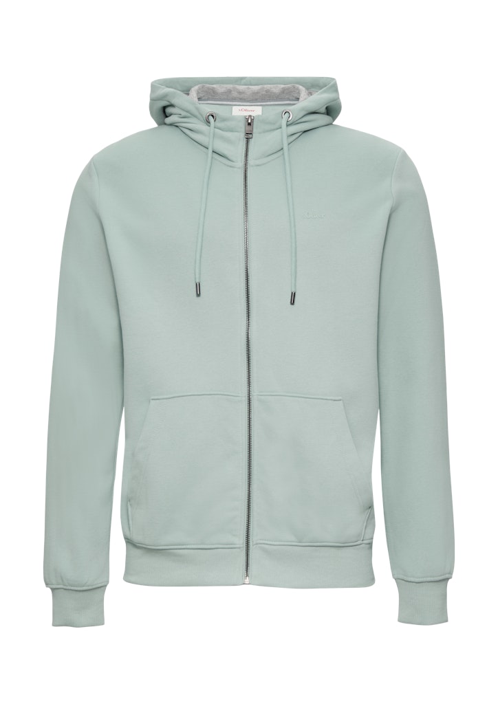 s.Oliver Allwetterjacke Sweatshirt-Jacke mit Kapuze und Logo günstig online kaufen